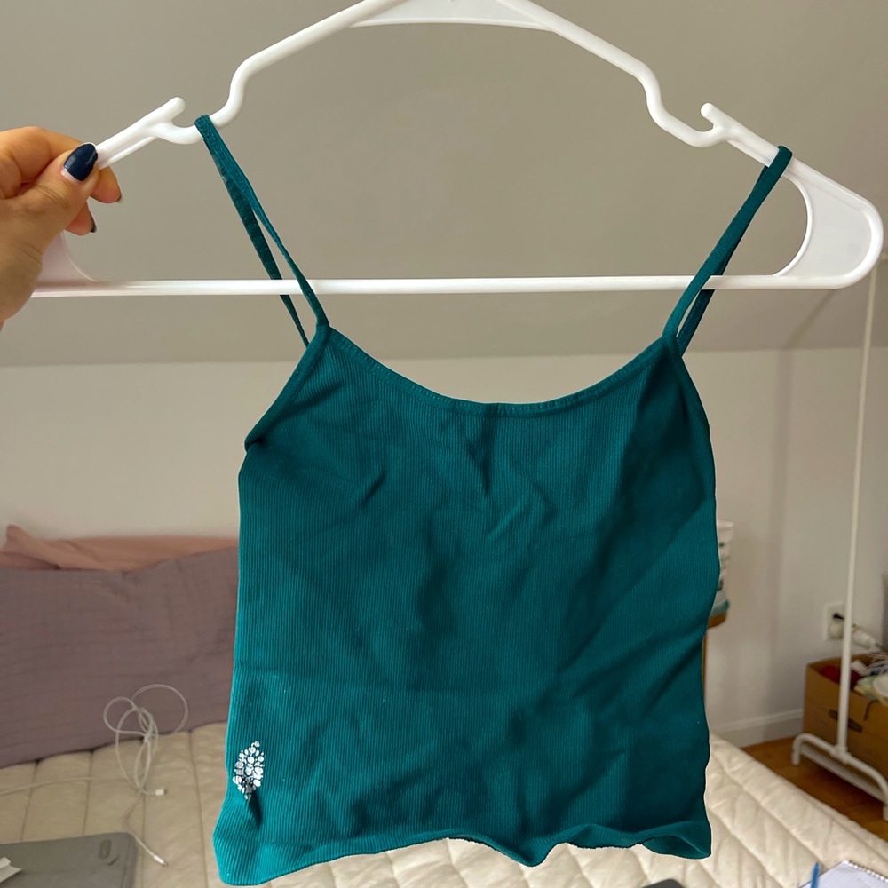 Free people athletics dragon green tank top!